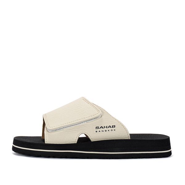 Жіночі шльопанці Sahab бежеві літні пляжні SH26-167Wblack/beige фото