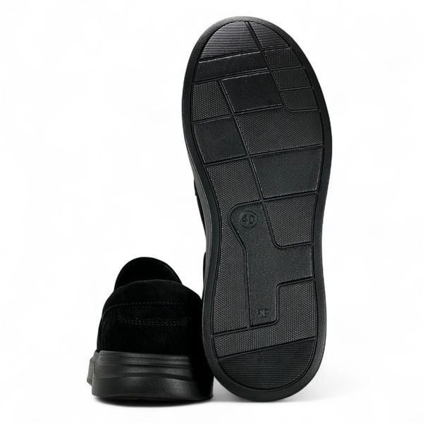 Чоловічі замшеві мокасини Clubshoes чорні весняні демісезонні 80р ч/н фото